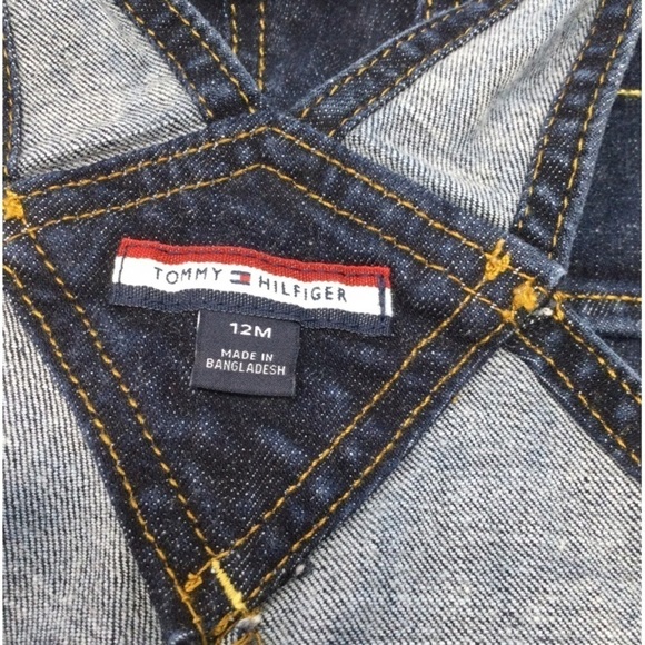 #018 Tommy Hilfiger baby big flag bib overalls - Picture 10 of 13